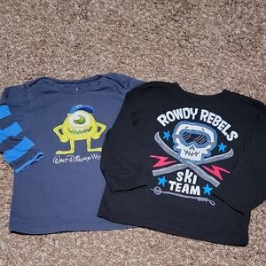 Boys 24M Long Sleeve Graphic Shirt Bundle Disney + Ski